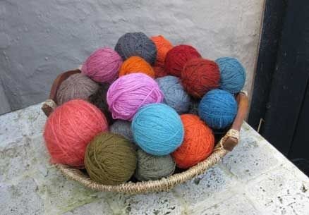 Garnnøgler i en skål